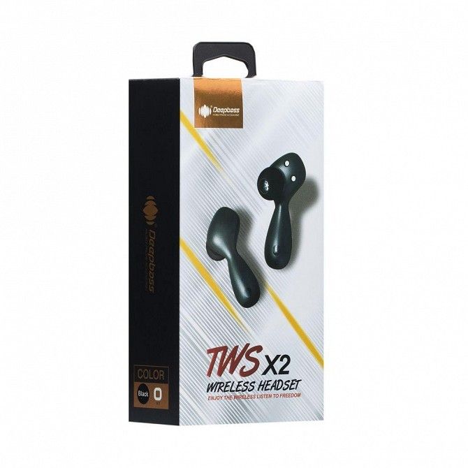 Блютуз стерео гарнитура DeepBass TWS-X2 SKL11-233309 Киев - изображение 1