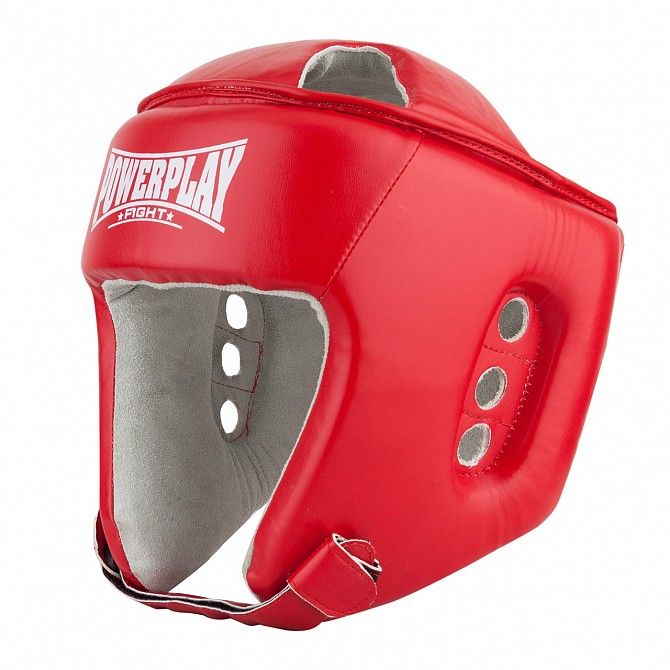 Боксерский шлем тренировочный PowerPlay красный S 3084 SKL24-190071 Київ - изображение 1