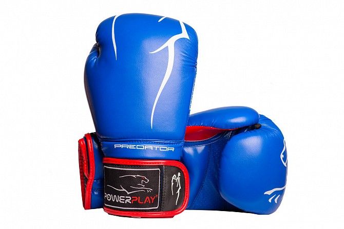 Боксерські рукавиці PowerPlay Сині 16 унцій 3018 SKL24-190062 Київ - изображение 1