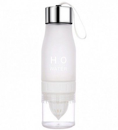 Бутылка для воды и напитков H2O Water Bottle с соковыжималкой 650 мл белая SKL11-187052 Киев - изображение 1