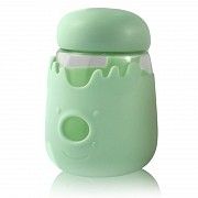 Кружка из стекла с крышкой в силиконовой защите Sweet Feeling зеленая SKL11-203692 Киев