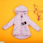 Детская демисезонная парка с котятами розовая SKL11-260958 Киев