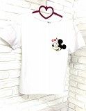 Женская футболка хлопок белая с принтом Mickey Mouse микки маус Ox SKL59-259662 Киев