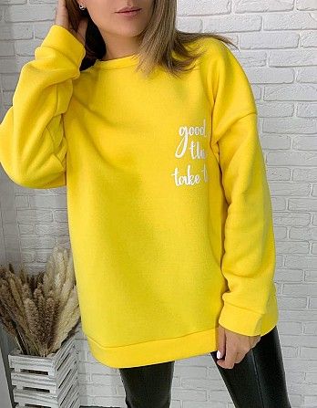 Женское худи желтого цвета SKL11-261334 Київ - изображение 1
