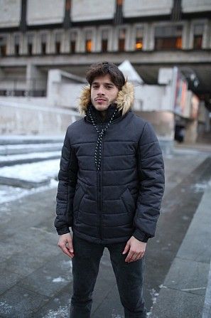 Куртка мужская зимняя черная Аляска и Перчатки SKL59-259598 Киев - изображение 1