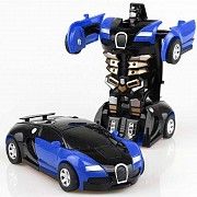 Машинка Трансформер Bugatti Size 18 см Robot Car Синяя SKL11-261315 Киев