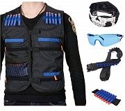 Боевой набор для игр с оружием Nerf жилет, бафф, очки, 20 пуль, напульсник, патронташ SKL14-260967 Киев