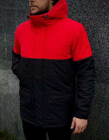Демисезонная Куртка Waterproof (красно - черный) SKL59-259600 Киев - изображение 1