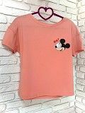 Женская футболка хлопок розовая с принтом Mickey Mouse микки маус Ox SKL59-259667 Киев