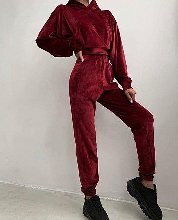 Женский спортивный костюм бордо SKL11-261339 Киев - изображение 1