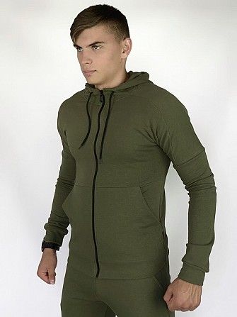 Кофта Мужская Cosmo спортивная хаки толстовка с капюшоном плюс Подарок SKL59-261298 Київ - изображение 1
