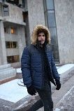 Куртка мужская зимняя синяя-черная Аляска и Перчатки SKL59-259597 Киев