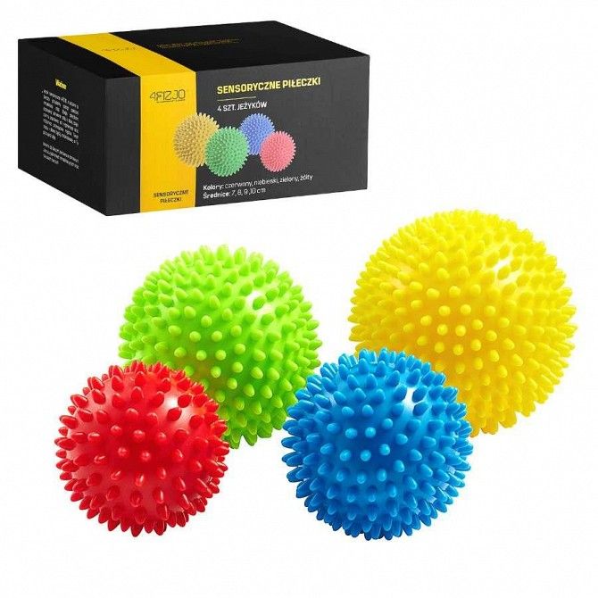 Массажные мячи с шипами 4FIZJO Spike Balls 4 шт 4FJ0115 SKL41-240429 Київ - изображение 1