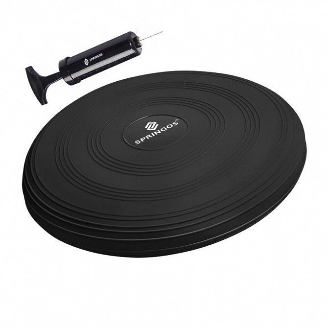 Балансировочная подушка сенсомоторная массажная Springos Pro Black SKL41-238103 Киев - изображение 1