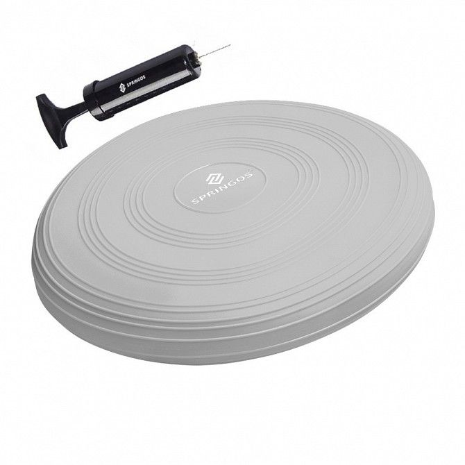 Балансировочная подушка сенсомоторная массажная Springos Pro Grey SKL41-238108 Киев - изображение 1