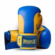 Боксерські рукавиці PowerPlay 3021 Ukraine Синьо-Жовті 16 унцій SKL24-252436 Киев