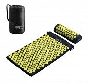 Коврик акупунктурный с валиком 4FIZJO Аппликатор Кузнецова 72 x 42 см Black/Yellow SKL41-238122 Киев