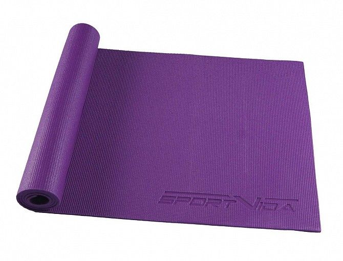 Коврик, мат для йоги и фитнеса SportVida Pvc 6 мм SV-HK0052 Violet SKL41-227101 Киев - изображение 1