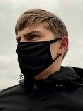 Маска защитная многоразовая тканевая черная SKL59-259539 Киев