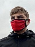 Маска многоразовая защитная тканевая красная SKL59-259546 Киев