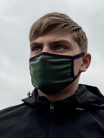 Маска многоразовая защитная тканевая хаки SKL59-259545 Киев - изображение 1