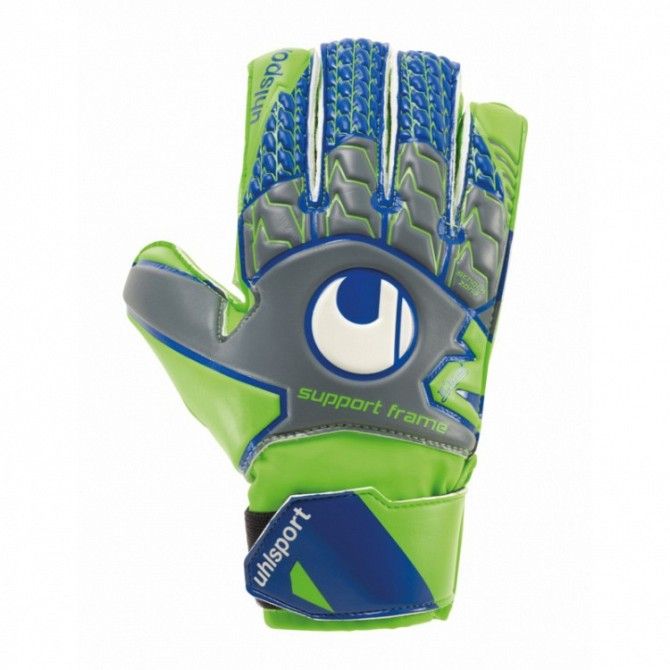 Вратарские перчатки Uhlsport Tensiongreen Soft SF Junior Size 4 Green-Blue SKL41-227590 Киев - изображение 1