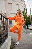 Женский костюм оранжевый 42-44, 46-48 и 50-52 трикотаж-кашкорсе SKL11-250654 Киев