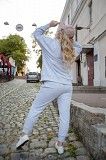 Женский костюм серый меланж 42-44, 46-48 и 50-52 трикотаж-кашкорсе SKL11-250657 Киев