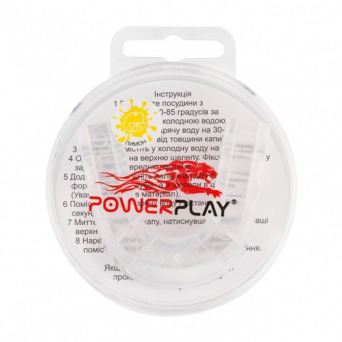 Капа боксерская PowerPlay JR прозрачная-lemon 3306 SKL24-190114 Киев - изображение 1