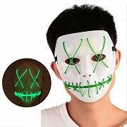 Неоновая Маска для вечеринок с подсветкой Led Mask 1 Green SKL25-149768 Киев