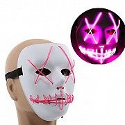 Неоновая Маска для вечеринок с подсветкой Led Mask 1 Pink SKL25-149769 Киев