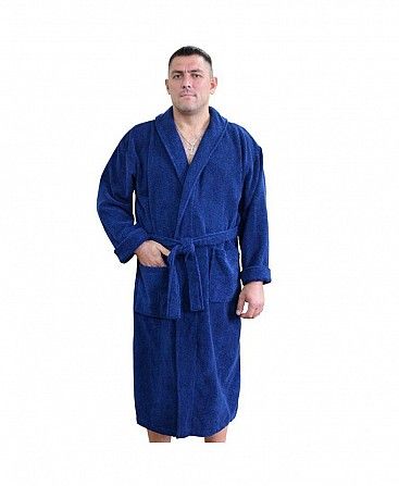 Халат махровий чоловічий синий розмір Xxl SKL58-252332 Киев - изображение 1