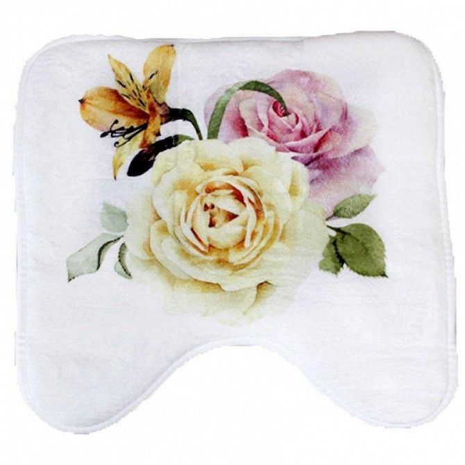 Коврик в ванную комнату Bathlux Rosa 10184 антискользящий хлопковый 45х45 см SKL11-132464 Київ - изображение 1