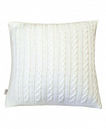Наволочка вязана Soft коси Молочний 45х45 SKL58-252229 Киев - изображение 1