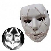 Неоновая Маска для вечеринок с подсветкой Led Mask 1 White SKL25-149748 Киев