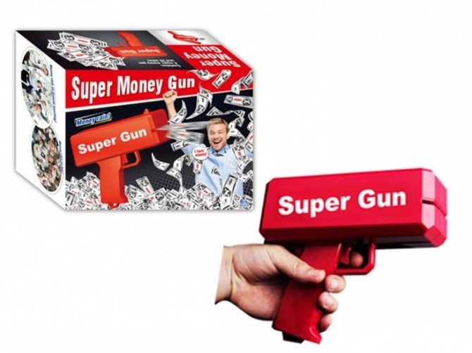 Пистолет который стреляет деньгами Super Gun SKL32-152732 Київ - изображение 1