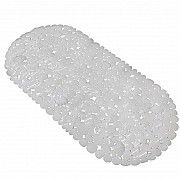 Коврик в ванную комнату Bathlux Flowers 40022 антискользящий резиновый 69х35 см Белый SKL11-132543 Киев