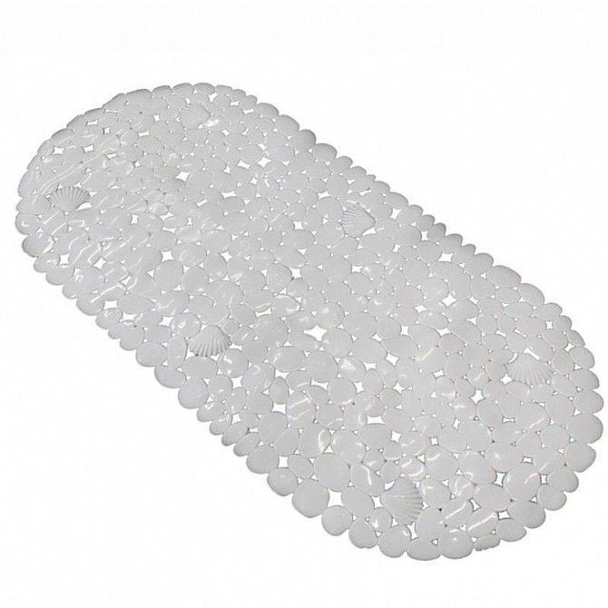 Коврик в ванную комнату Bathlux Flowers 40022 антискользящий резиновый 69х35 см Белый SKL11-132543 Киев - изображение 1