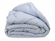 Одеяло Лебяжий Пух Leleka-Textile Евро 200х220 Голубое в квадратик SKL53-239869 Киев
