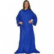 Плед Snuggie с рукавами флисовый синий SKL11-203763 Киев