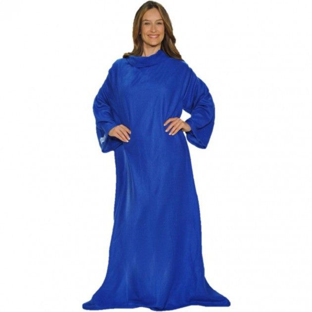 Плед Snuggie с рукавами флисовый синий SKL11-203763 Киев - изображение 1