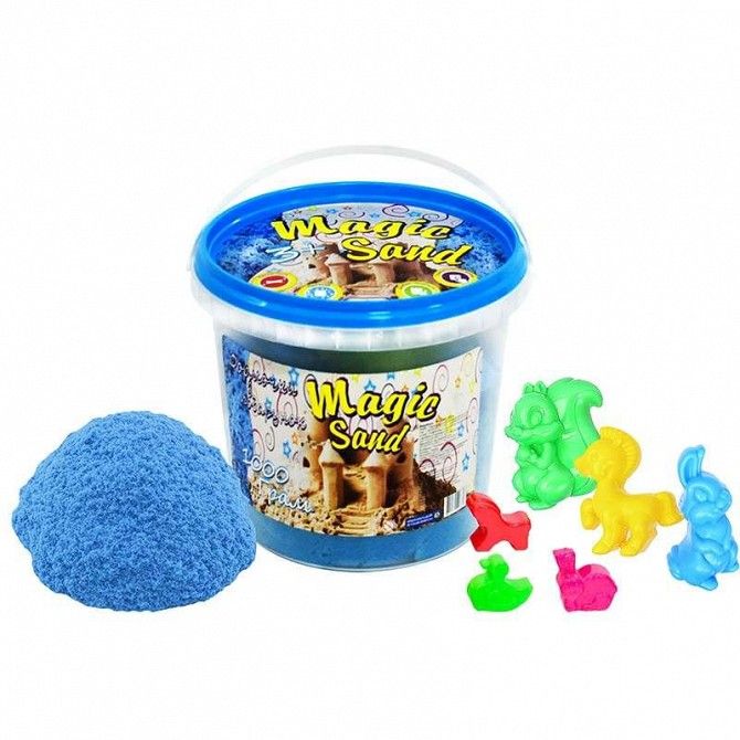 Кинетический песок Strateg Magic sand голубого цвета, ведро 1 кг SKL11-237265 Киев - изображение 1