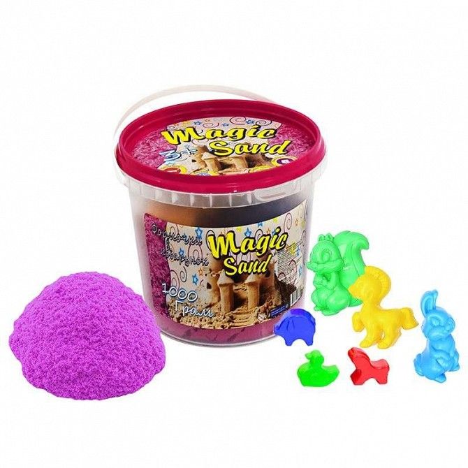 Кинетический песок Strateg Magic sand розового цвета, ведро 1 кг SKL11-237264 Киев - изображение 1