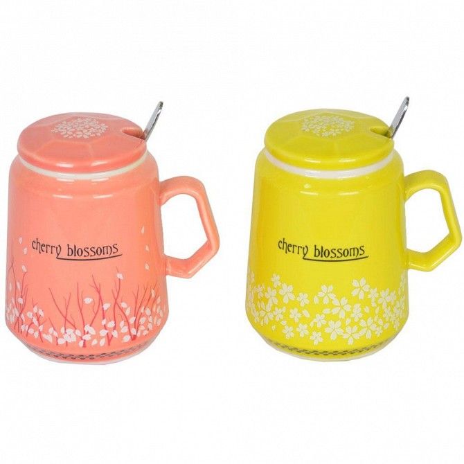 Кружка с ложечкой Cherry blossoms SKL11-208149 Киев - изображение 1