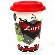 Кружка с силиконовой крышкой в подарочной упаковке Love A-007_3 SKL11-203755 Киев