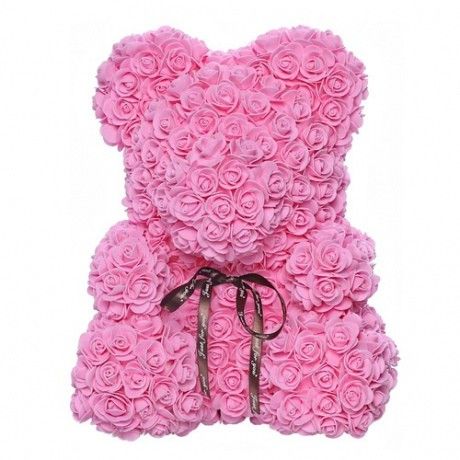 Мишка из роз BB2 розовый SKL25-223388 Киев - изображение 1