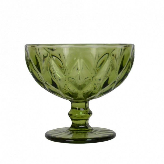 Креманка стекло Rhombus large зеленая SKL11-209385 Киев - изображение 1
