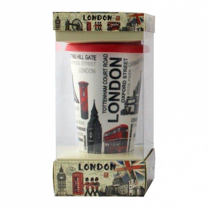 Кружка с силиконовой крышкой в подарочной упаковке London SKL11-203604 Киев - изображение 1
