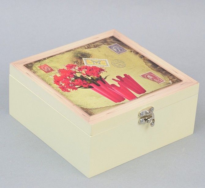 Шкатулка для чая Red Flowers SKL11-208430 Киев - изображение 1