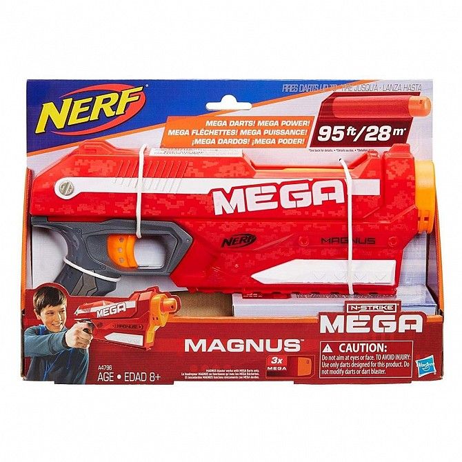 Бластер с мягкми пулями Магнус - Magnus, Blaster, Mega, Nerf, Hasbro A4887 SKL14-138339 Киев - изображение 1